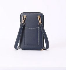 PHONE-CHERRY-BLUE | Cherry Denim Blue Smart Phone Crossbody Bag