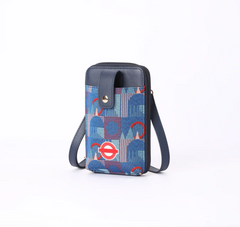 PHONE-TFL-PICCA-RED | TfL Piccadilly Moquette Red Roundel Smart Phone Crossbody Bag