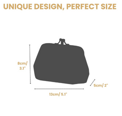 FRMP-BTH-MAGICCAT | Magic Cat Beige and Black Coin Clasp Frame Purse