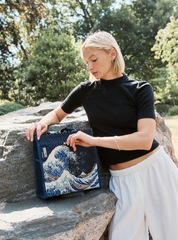 SHOP-BM-WAVE | Great Wave off Kanagawa Navy Blue Shopper Bag