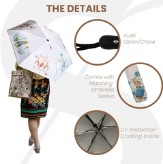 UM-AUTO-BP-PETER | Peter Rabbit Blue and White Automatic Folding Umbrella