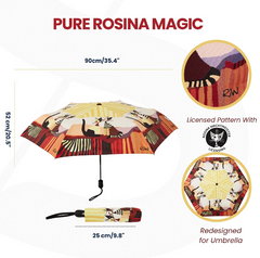 UM-AUTO-RWC-COPPIA | Cappia Cat Rosina Cat Automatic Folding Umbrella