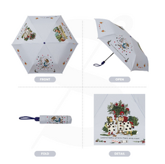 UM-AUTO-AIW-TEA | Alice and Wonderland Tea Party Automatic Folding Umbrella
