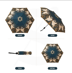 UM-AUTO-SWAN | Swan, Iris and Rush Automatic Folding Umbrella