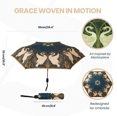 UM-AUTO-SWAN | Swan, Iris and Rush Automatic Folding Umbrella