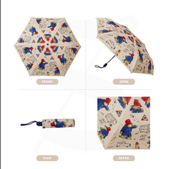 UM-AUTO-PADD | Paddington Bear Blue and Beige Automatic Folding Umbrella