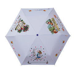UM-AUTO-AIW-TEA | Alice and Wonderland Tea Party Automatic Folding Umbrella