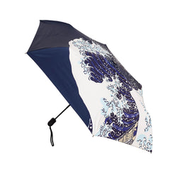 UM-AUTO-BM-WAVE | The British Museum - Great Wave off Kanagawa Navy Blue Automatic Folding Umbrella