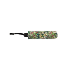 UM-AUTO-GLILY | Golden Lily Green Automatic Folding Umbrella