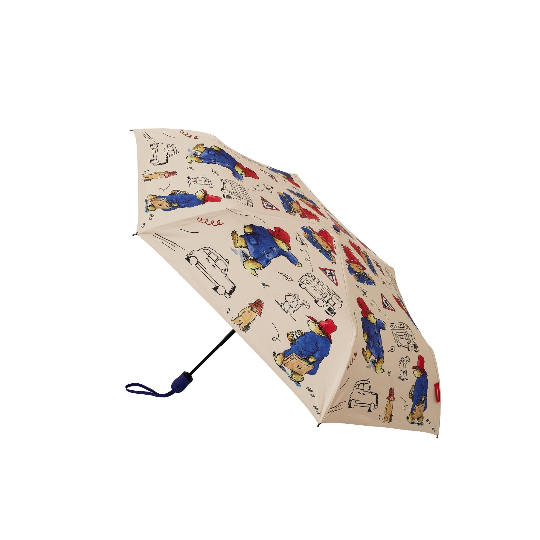 UM-AUTO-PADD | Paddington Bear Blue and Beige Automatic Folding Umbrella
