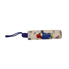 UM-AUTO-PADD | Paddington Bear Blue and Beige Automatic Folding Umbrella