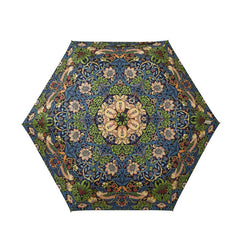 UM-AUTO-STBL | Strawberry Thief Blue William Morris Design Automatic Folding Umbrella