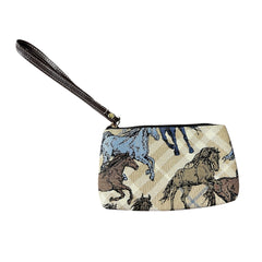 WRIS-PBHOR | Blue Horse Wristlet