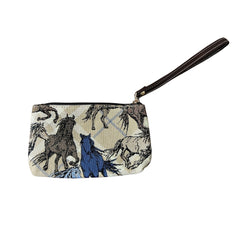 WRIS-PBHOR | Blue Horse Wristlet