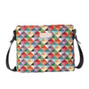 XB02-MTRI| MULTICOLOR TRIANGLE CROSS BODY BAG PURSE HANDBAG