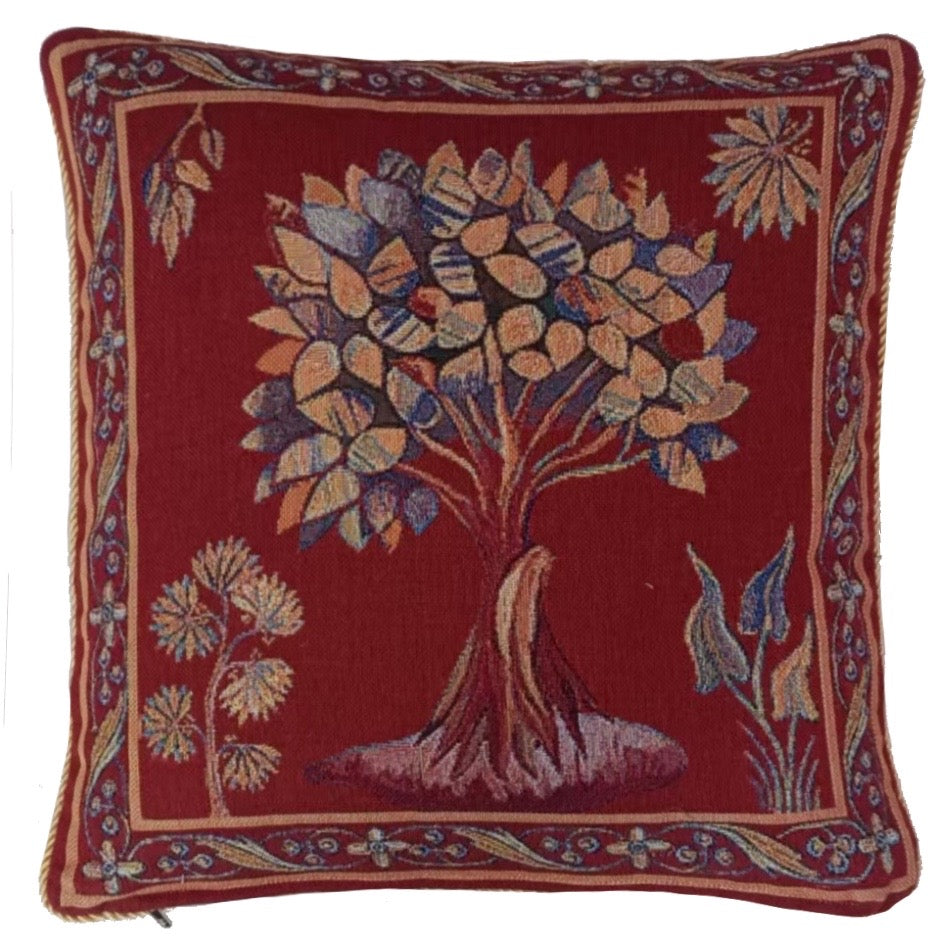 CCOV-ART-AT-TREEDRD	Cushion Cover Art Apocalypse Tapestry Tree of Life Dark Red W45 x H45 CM (W18 x H18 INCH)