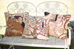 CCOV-ART-KLIMT-1 | Gustav Klimt Tree of Life Lady Pillowcase/CUSHION COVER | DECORATIVE DESIGN FASHION HOME PILLOW 18X18 INCH - www.signareusa.com