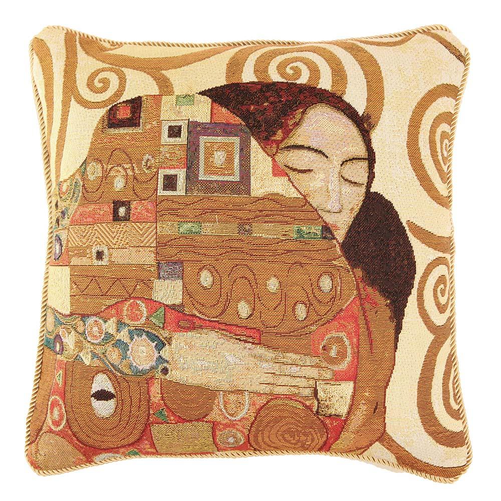 CCOV-ART-KLIMT-3 | Gustav Klimt Tree of Life Kiss Pillowcase/CUSHION COVER | DECORATIVE DESIGN FASHION HOME PILLOW 18X18 INCH - www.signareusa.com