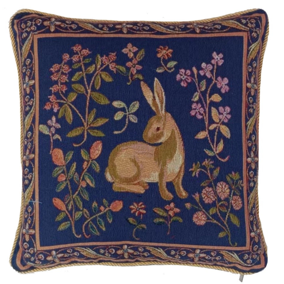 CCOV-ART-LU-RABBITBL	Cushion Cover Art Rabbit Blue W45 x H45 CM (W18 x H18 INCH)