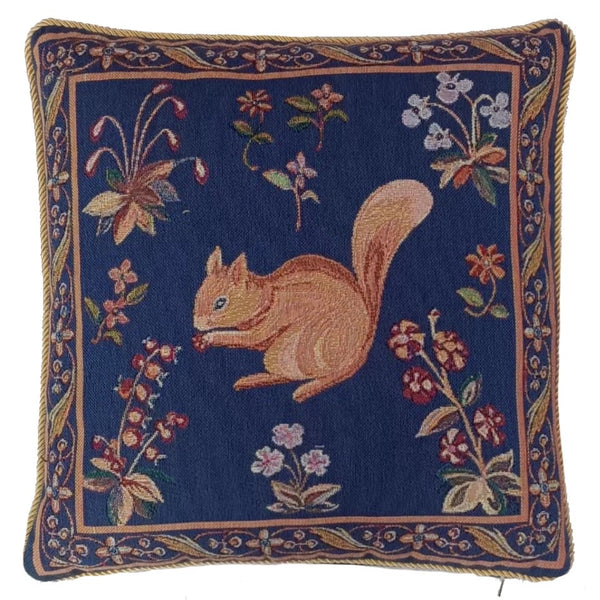 CCOV-ART-LU-SQUIRRELBL Cushion Cover Art Squirrel Blue W45 x H45 CM (W18 x H18 INCH)