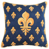 CCOV-PN-FDLBL | PANEL FLEUR-DE-LIS BLUE PILLOWCASE/CUSHION COVER 18X18 INCH