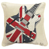 CCOV-PN-UJGUTI | Guitar with Union Jack - PANELLED PILLOWCASE/CUSHION COVER 18X18 INCH