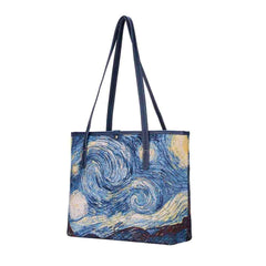 COLL-ART-VG-STAR | Van Gogh Starry Night College/Shoulder Tote Bag - www.signareusa.com