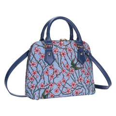 CONV-BLOS | Almond Blossom And Swallow Convertible Top Handle Purse Handbag - www.signareusa.com