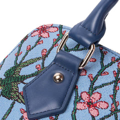 CONV-BLOS | Almond Blossom And Swallow Convertible Top Handle Purse Handbag - www.signareusa.com