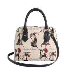 CONV-CUDE | Marilyn Robertson Catitudes Convertible Top Handle Purse Handbag - www.signareusa.com