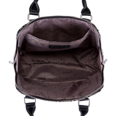 CONV-LUXOR | Black And White Luxor Convertible Top Handle Purse Handbag - www.signareusa.com