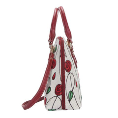 CONV-RMSP | Rennie Mackintosh Simple Rose Convertible Top Handle Purse Handbag - www.signareusa.com