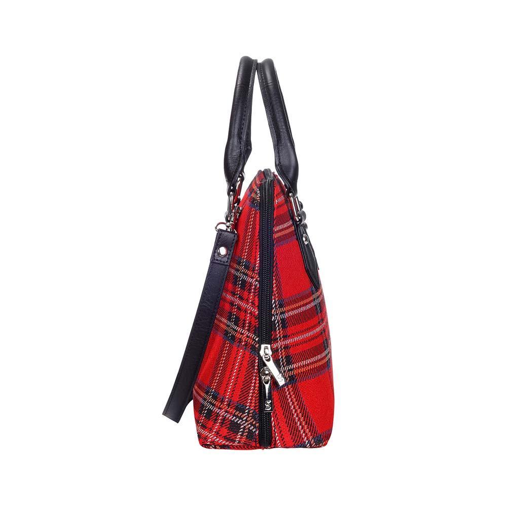 Croft & Barrow Red & Black Plaid Flannel & Leather Shoulder Bag Purse | eBay