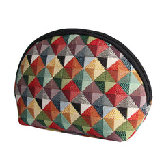 COSM-MTRI | Multicolor Triangle Cosmetic Make Up Bag - www.signareusa.com