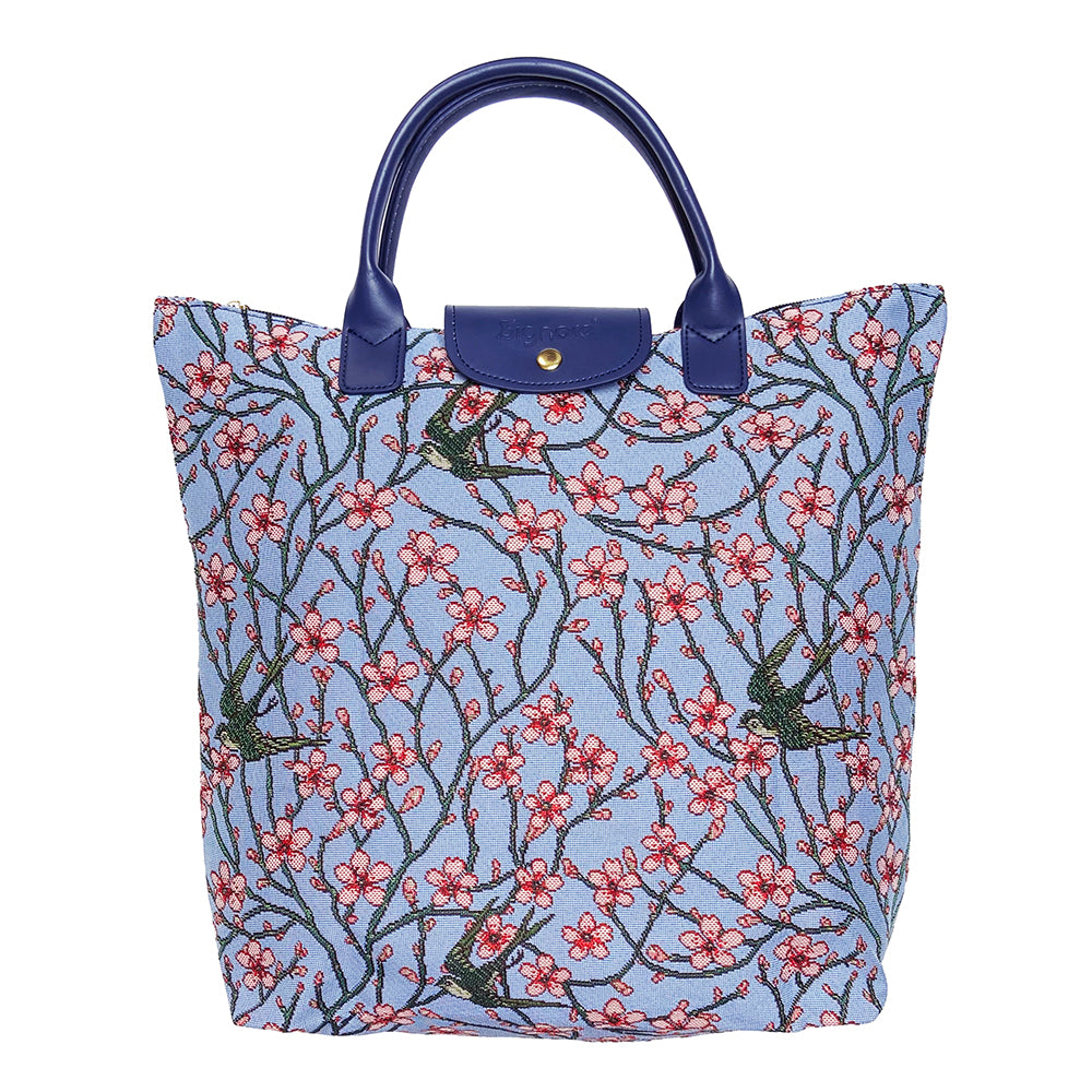 FDAW-BLOS | Almond Blossom And Swallow FOLDAWAY GROCERY BAG