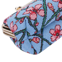 FRMP-BLOS | ALMOND BLOSSOM AND SWALLOW COIN CLASP FRAME PURSE WALLET - www.signareusa.com