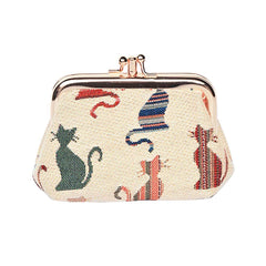 FRMP-CHEKY | CHEEKY CAT COIN CLASP FRAME PURSE WALLET - www.signareusa.com