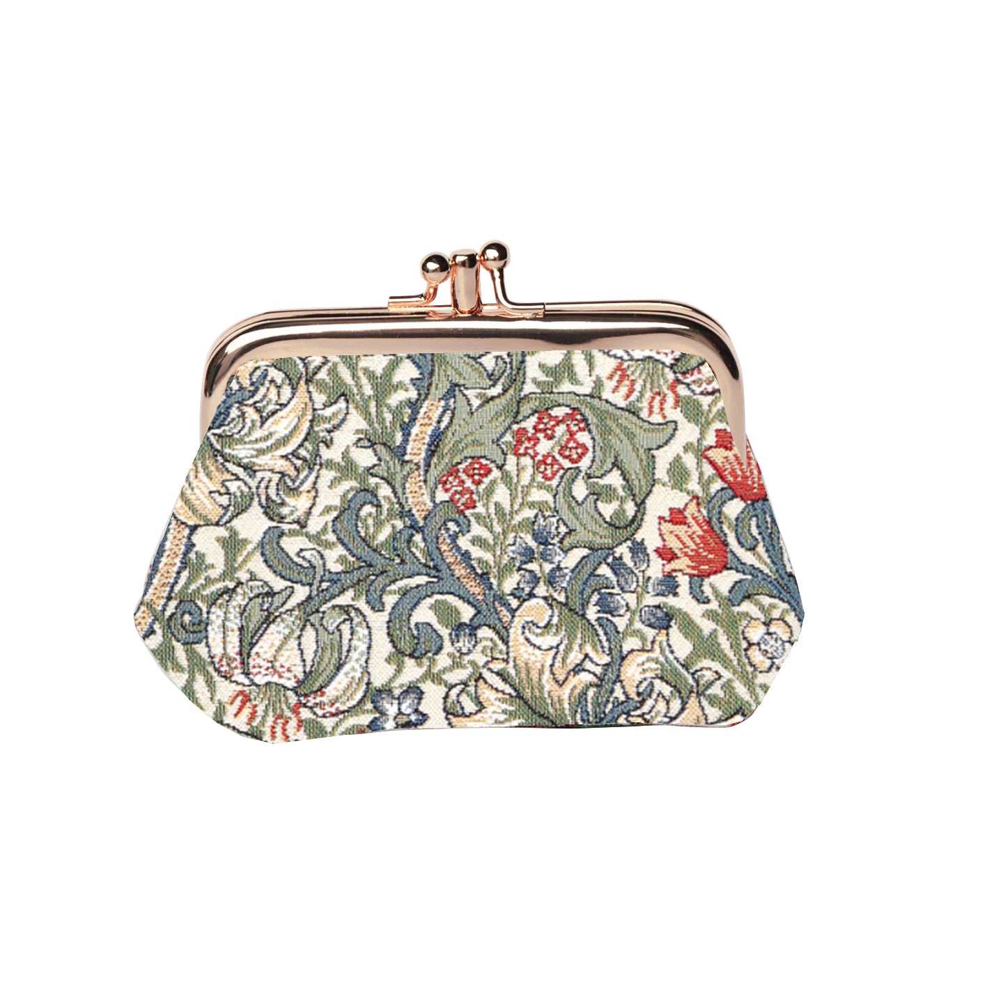 FRMP-GLILY | WILLIAM MORRIS GOLDEN LILY COIN CLASP FRAME PURSE WALLET - www.signareusa.com