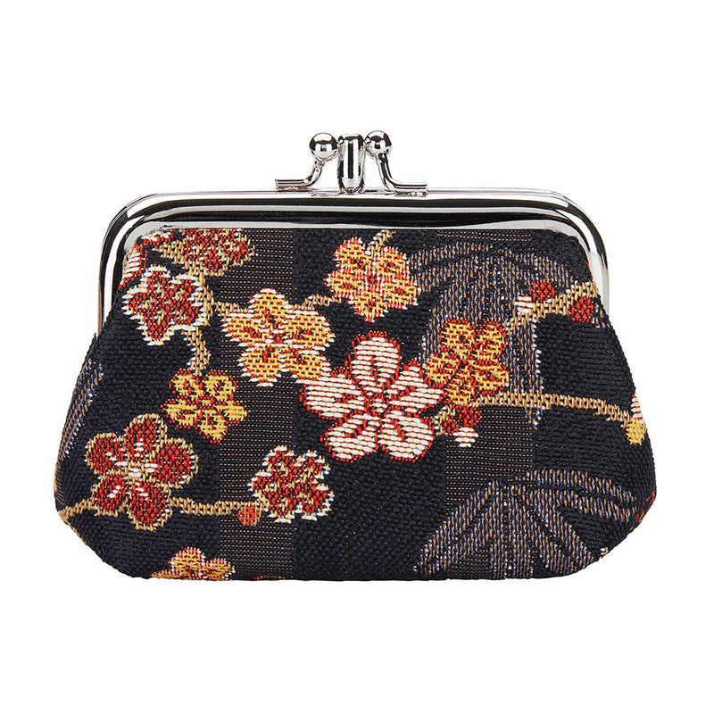 Plum Double Clasp Japanese Coin Purse