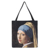 GUSS-ART-JV-GIRL | Girl with a Pearl Earring Foldable Gusset Shopping Bag - www.signareusa.com