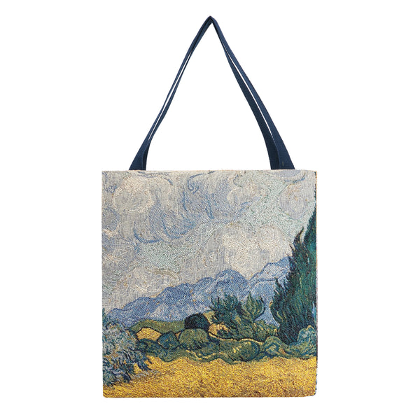 GUSS-ART-VG-WHEAT | Van Gogh Wheatfield Foldable Gusset Shopping Bag
