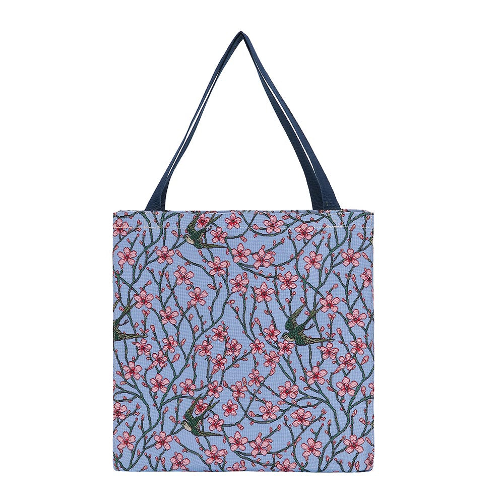 GUSS-BLOS |  Almond Blossom And Swallow Foldable Gusset Bag