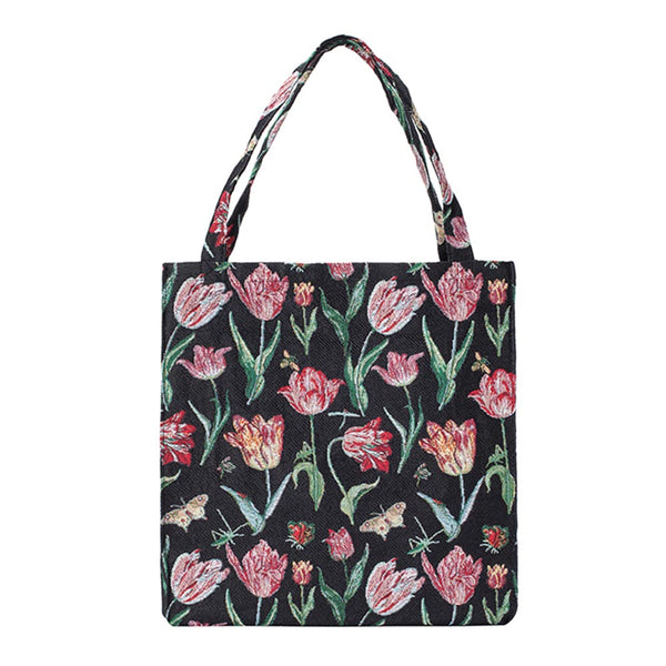 CLAUDE MONET POPPY FIELD Foldable Gusset Shopping Bag – Signare USA