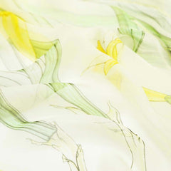 SC-SILK-MPV-DAFF | 100% Pure Silk Scarf Daffodils