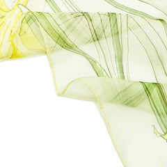 SC-SILK-MPV-DAFF | 100% Pure Silk Scarf Daffodils