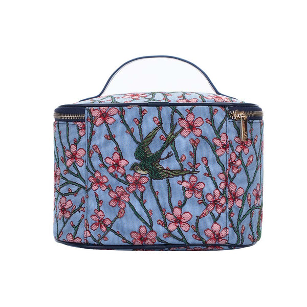 TOIL-BLOS | ALMOND BLOSSOM AND SWALLOW TOILETRY VANITY TRAVEL BAG - www.signareusa.com