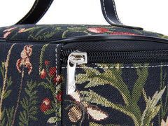 TOIL-MGDBK | MORNING GARDEN BLACK TOILETRY VANITY TRAVEL BAG