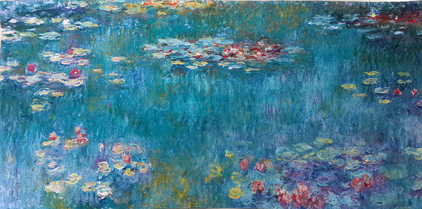 WH-CM-WL | CLAUDE MONET WATER LILIES 58 X 27 " INCH WALL HANGING TAPESTRY ART - www.signareusa.com