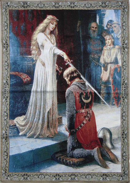 WH-EB-AC | EDMUND BLAIR LEIGHTON ACCOLADE 39 X 55 " INCH WALL HANGING TAPESTRY ART - www.signareusa.com