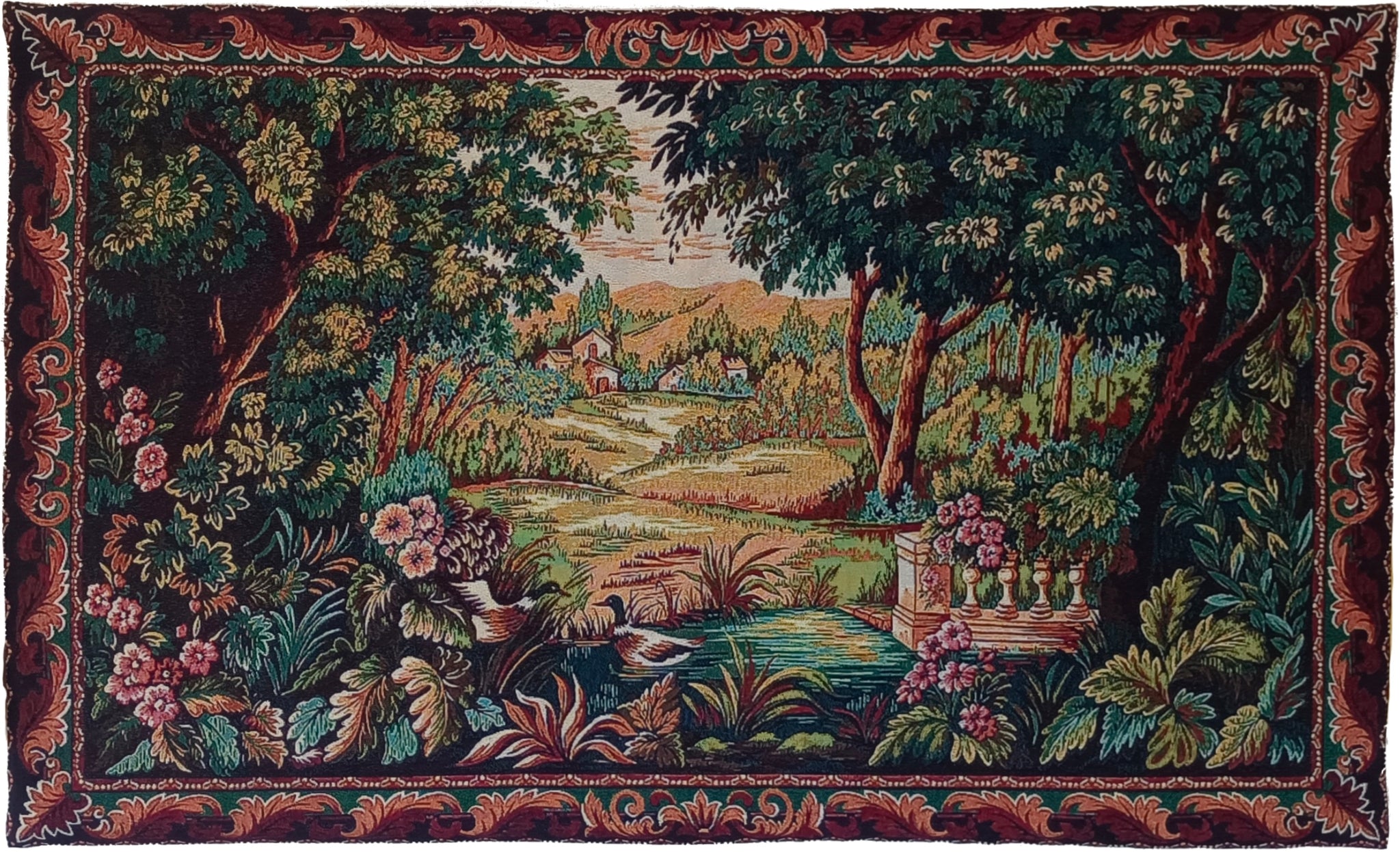 WH-FLD-VERDRE&FIELD - Wall Hanging-Flemish-Verdure and Field W142 x H88 CM (W56 x H34 INCH)